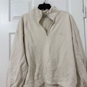 Madhappy Cream Zip-Up Sweater